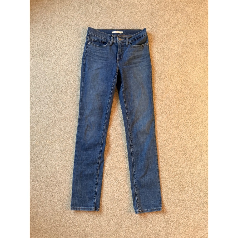 Levis 312 Shaping Slim Jeans Womens 27 Medium Wash Blue Denim Stretch